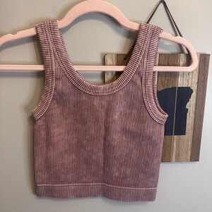 Zenana Outfitters Ribbed Tank Top - Rust